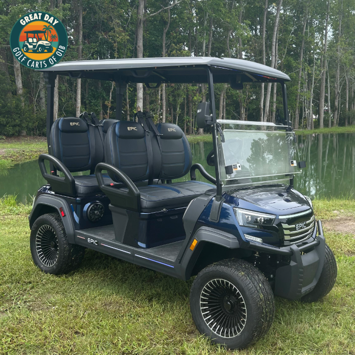 Epic E40FX Electric Golf Cart ECO Lithium Midnight Blue