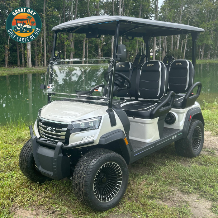 Epic E40FX Electric Golf Cart ECO Lithium Pearl White