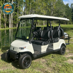 Epic E60 Electric 6 Seat Golf Cart Pearl White