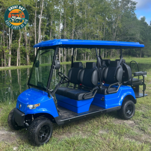 Epic E60 Electric 6 Seat Golf Cart Metallic Royal Blue
