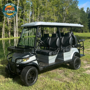 Epic E60L Electric Golf Cart Silver (Lifted)