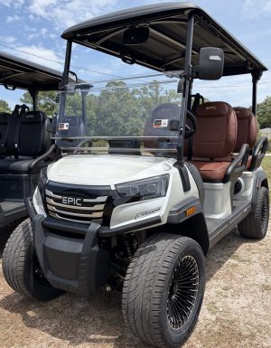 2026 Epic E40FX Electric Golf Cart ECO Lithium Pearl White