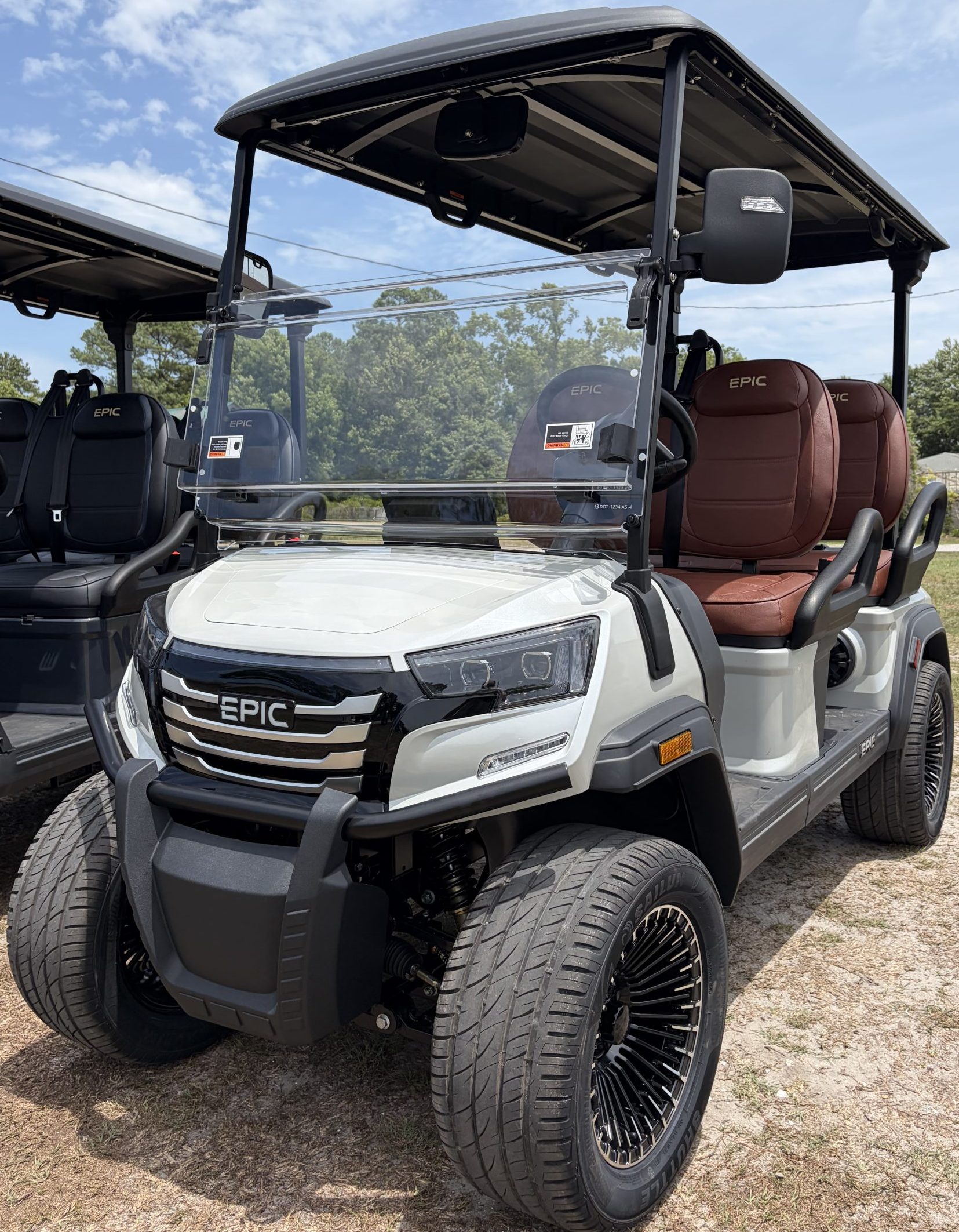 2026 Epic E40FX Electric Golf Cart ECO Lithium Pearl White