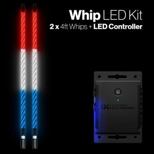 Extreme Whip Light Kit Qty 2 x 4ft Plus LEDCast Controller
