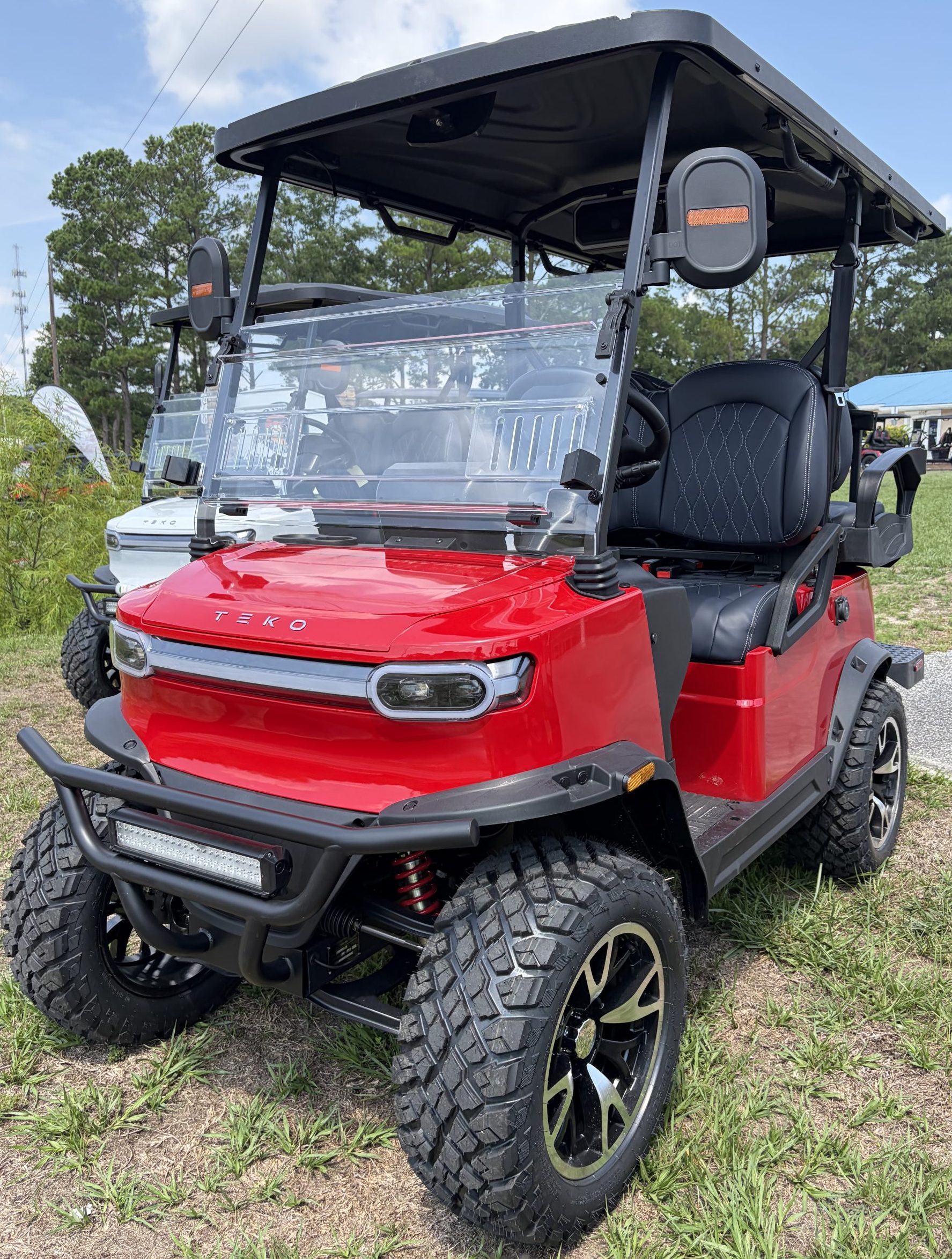 TEKO Turbo 4 Passenger Golf Cart Torch Red