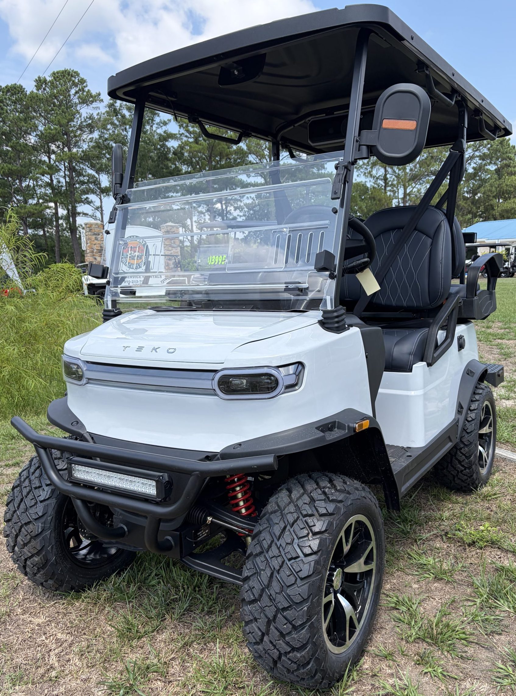 TEKO Turbo 4 Passenger Golf Cart Moonlight White
